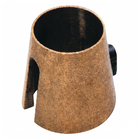 Boccola conica di riduzione in ottone lucido per adattare mozzi ruote timone da 25 mm a 19 mm.
