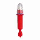 Boetta luminosa LED rossa con cupola trasparente e alette stabilizzatrici, visibilità 3 miglia | Onautica