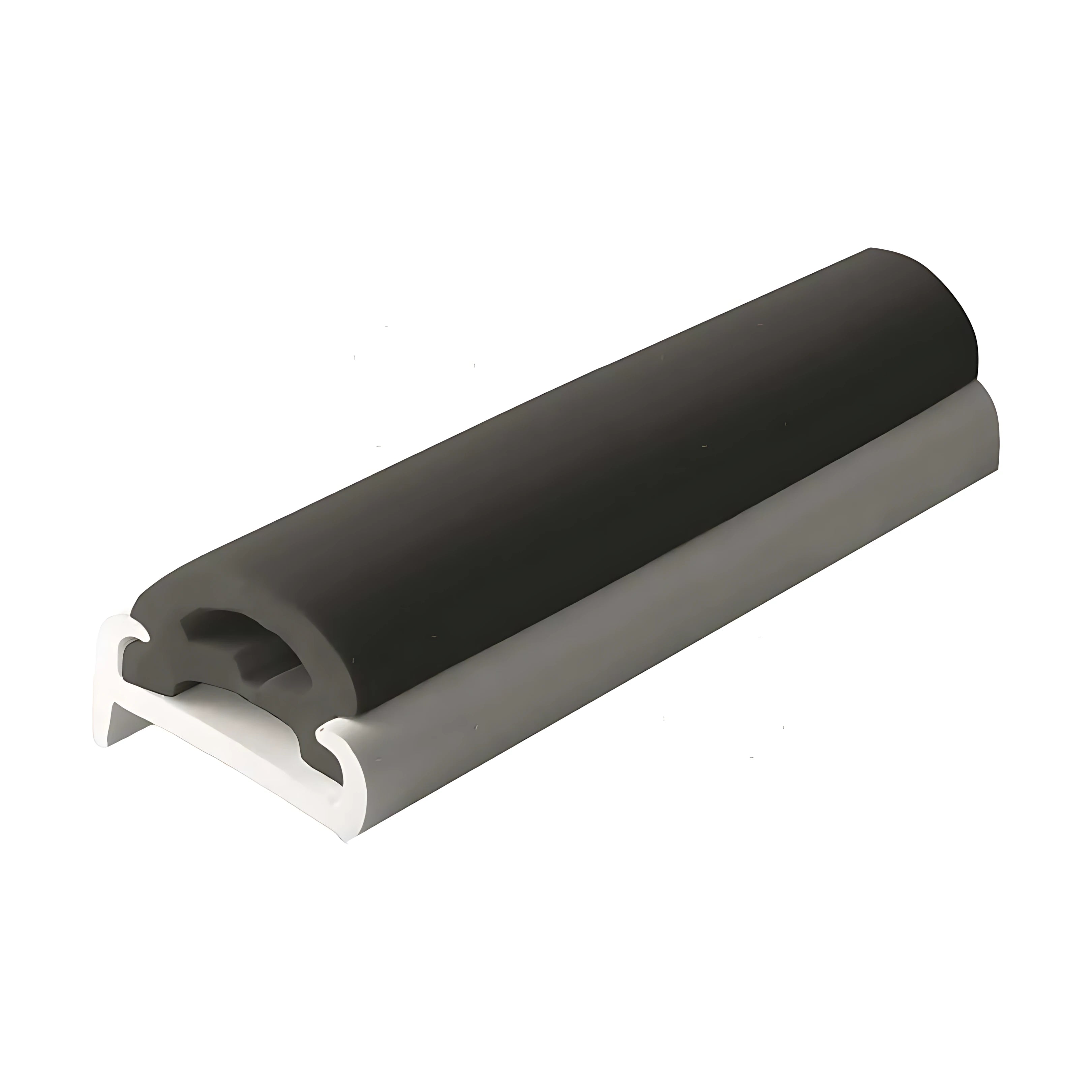 Bottazzo profilo parabordo tipo U2 in PVC nero altezza 35mm per imbarcazioni.