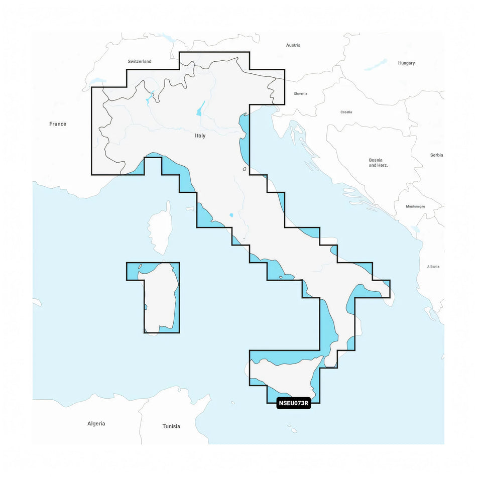 Cartografia Garmin Navionics Vision+ e Navionics+ NVEU073R per laghi e fiumi d'Italia (Po, Garda, Como, Iseo, Maggiore). Include batimetriche 0,5 m e Auto Guidance+™.