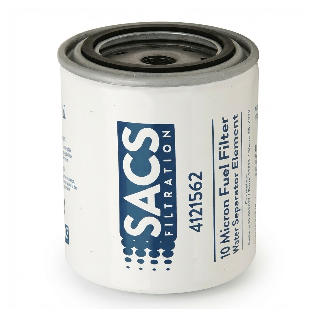 Cartuccia filtrante di ricambio SACS con tecnologia AquaStop per separatore benzina acqua fuoribordo.