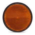 Catarifrangente adesivo arancio tondo 60 mm ad alta visibilità per carrelli portabarche e rimorchi