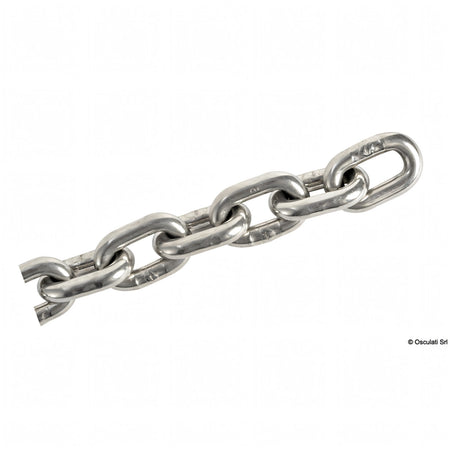 Catena calibrata in acciaio inox AISI 316 Osculati per salpa-ancore