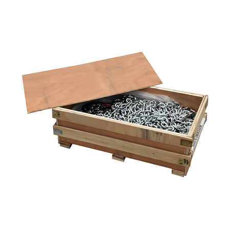 Catena calibrata zincata a fuoco 10 mm per salpa ancora e verricelli windlass disponibile in 25, 50, 75, 100 e 150 metri norma ISO DIN766