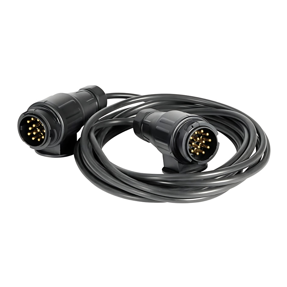 Cavo prolunga rimorchio 2 spine 13 poli 7 metri 12V con connessione europea impermeabile per carrelli portabarche