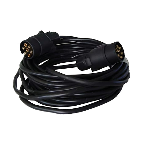 Cavo prolunga rimorchio 2 spine 7 poli 8 metri 12V con connessione europea impermeabile per carrelli portabarche