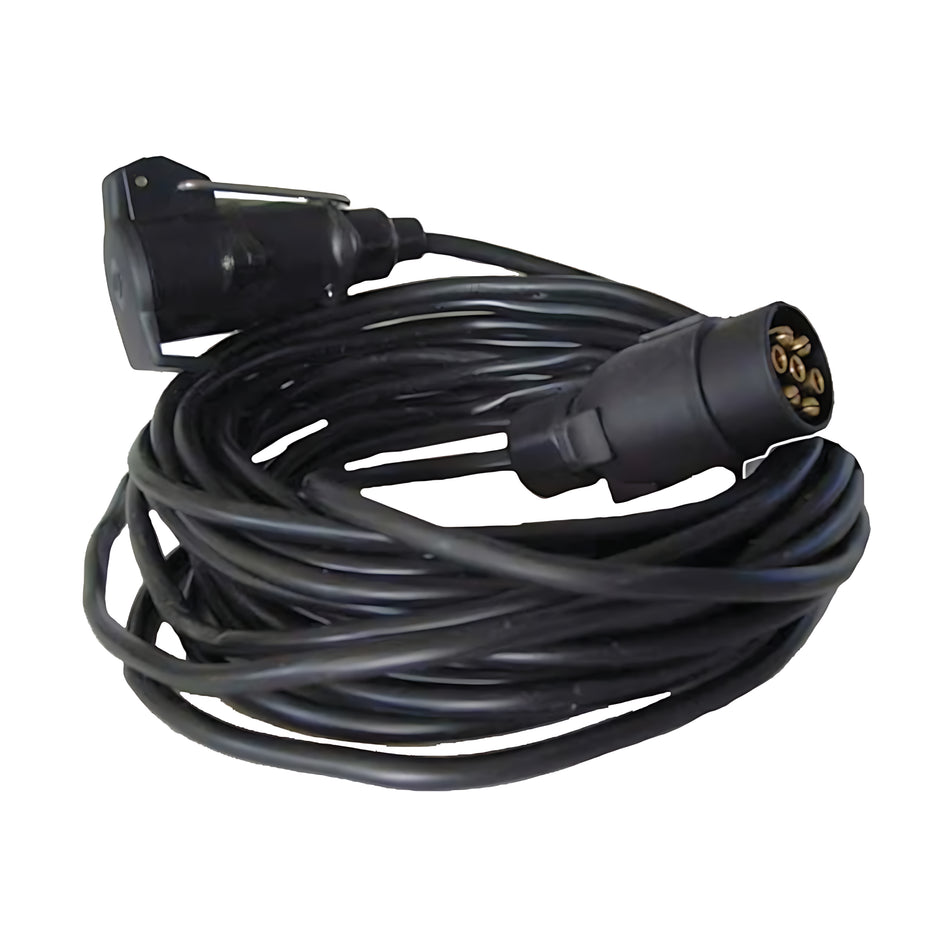 Cavo prolunga rimorchio 7 poli 10 metri 12V con connessione europea impermeabile per carrelli portabarche