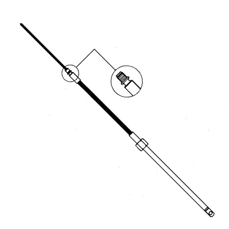 Cavo timoneria meccanica M58 Ultraflex per scatola sterzo T67 e Morse C230.