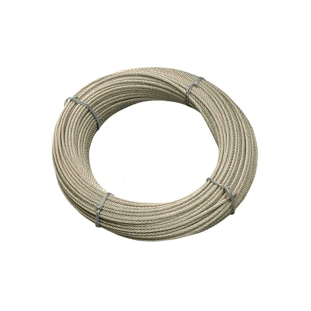 Rotolo cavo acciaio inox AISI 316 Ø 4mm a 49 fili, colore argento, avvolto in bobina circolare | Onautica