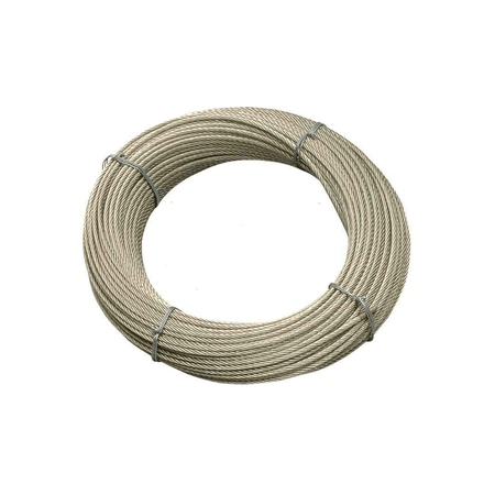 Rotolo cavo acciaio inox AISI 316 Ø 4mm a 49 fili, colore argento, avvolto in bobina circolare | Onautica