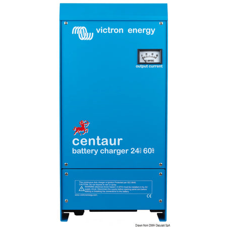 Caricabatterie Victron Centaur 24V, carcassa in alluminio con amperometro analogico