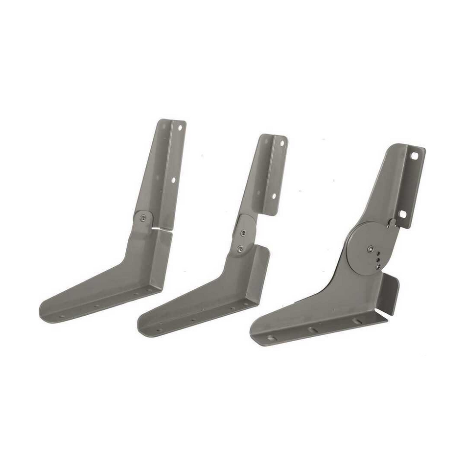 Cerniere pieghevoli in alluminio anodizzato per sedili barca, disponibili con sistema anti-pizzicamento.