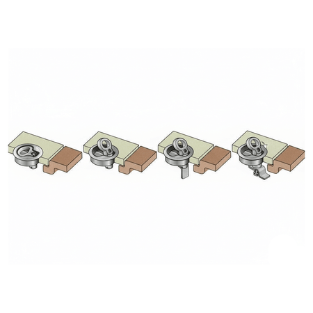Chiusura a compressione Southco M1-20 in acciaio inox a filo per boccaporti e paglioli.