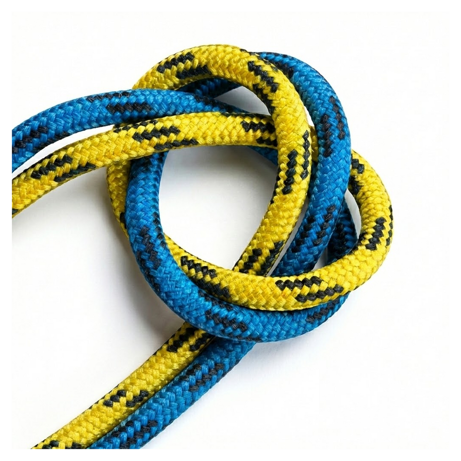 Cima nautica doppia treccia in poliestere alta tenacità, morbida e resistente, ideale per scotte e drizze.
