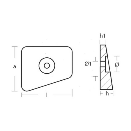 Coppia di anodi sacrificali a piastrina in zinco per piede motori fuoribordo Johnson Evinrude 20-35 cavalli.