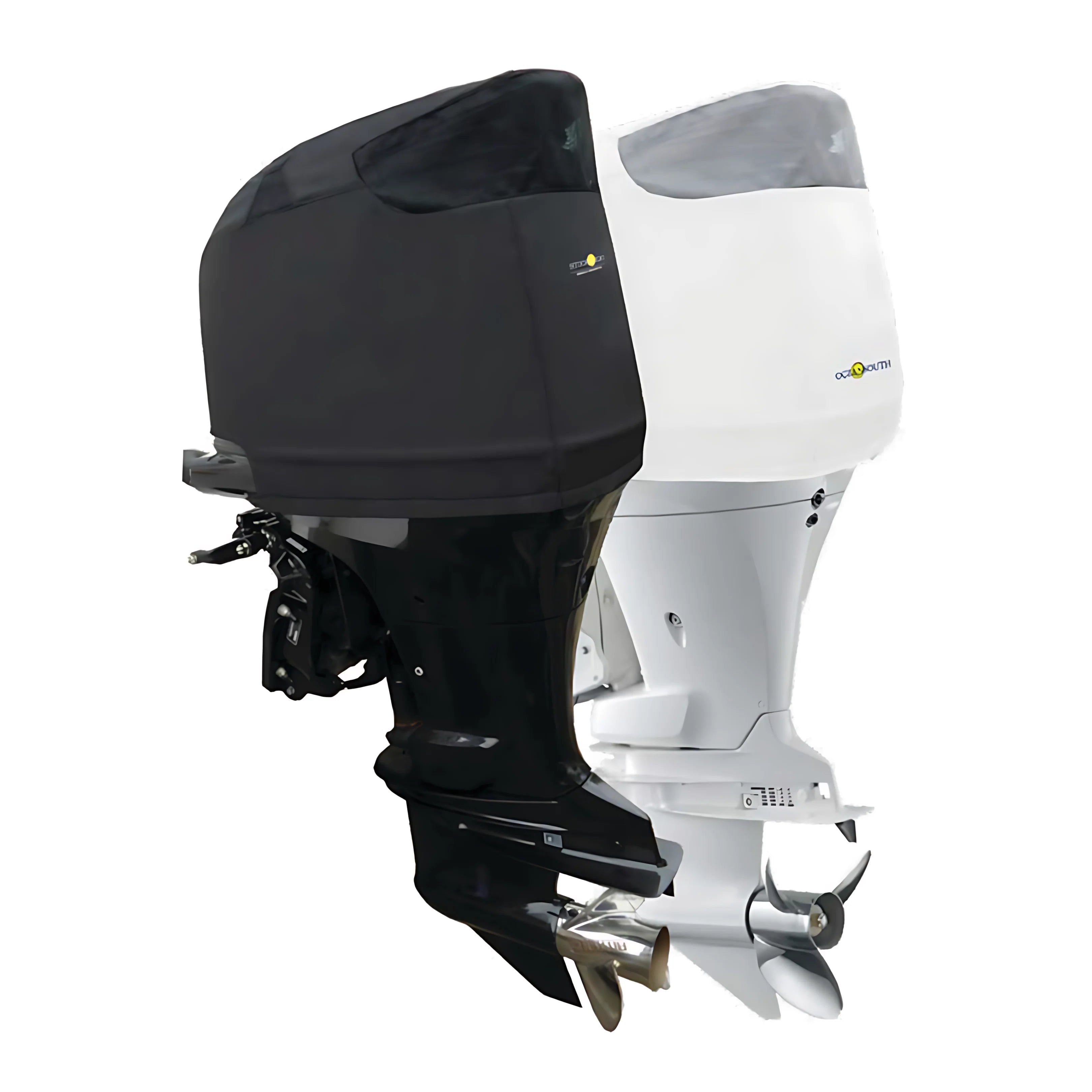 Coprimotore ventilato OceanSouth nero per motore fuoribordo Suzuki - telo utilizzabile anche in navigazione con aperture di ventilazione, tessuto ATLAS 340 g/m²