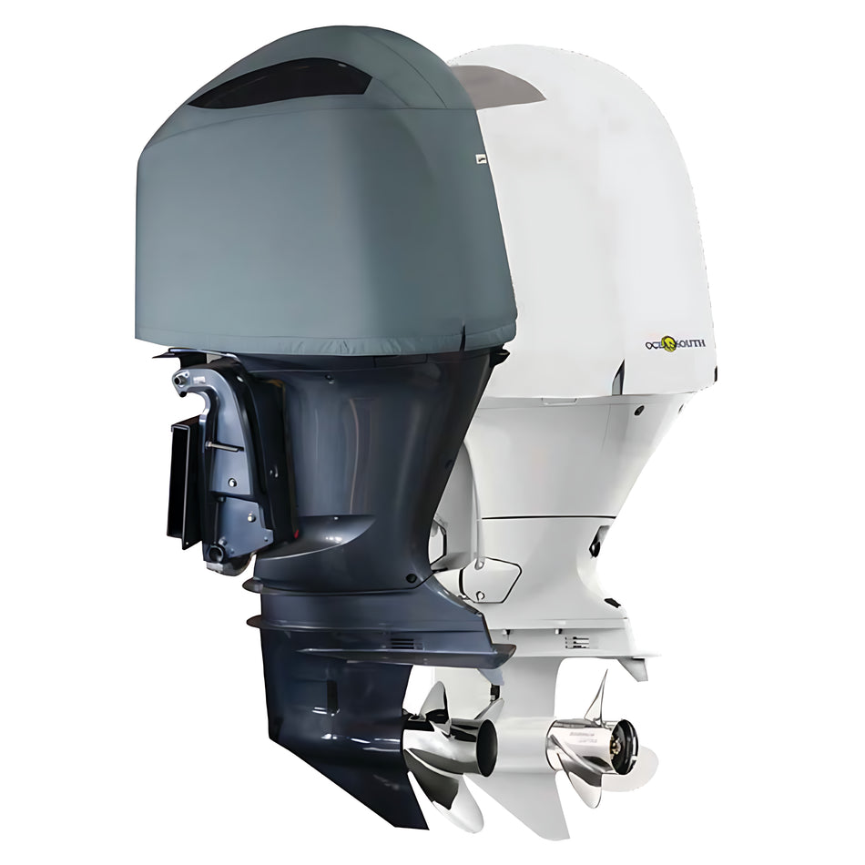 Coprimotore sartoriale ventilato Oceansouth grigio per motori Yamaha in navigazione, tessuto ATLAS 340 g/m²
