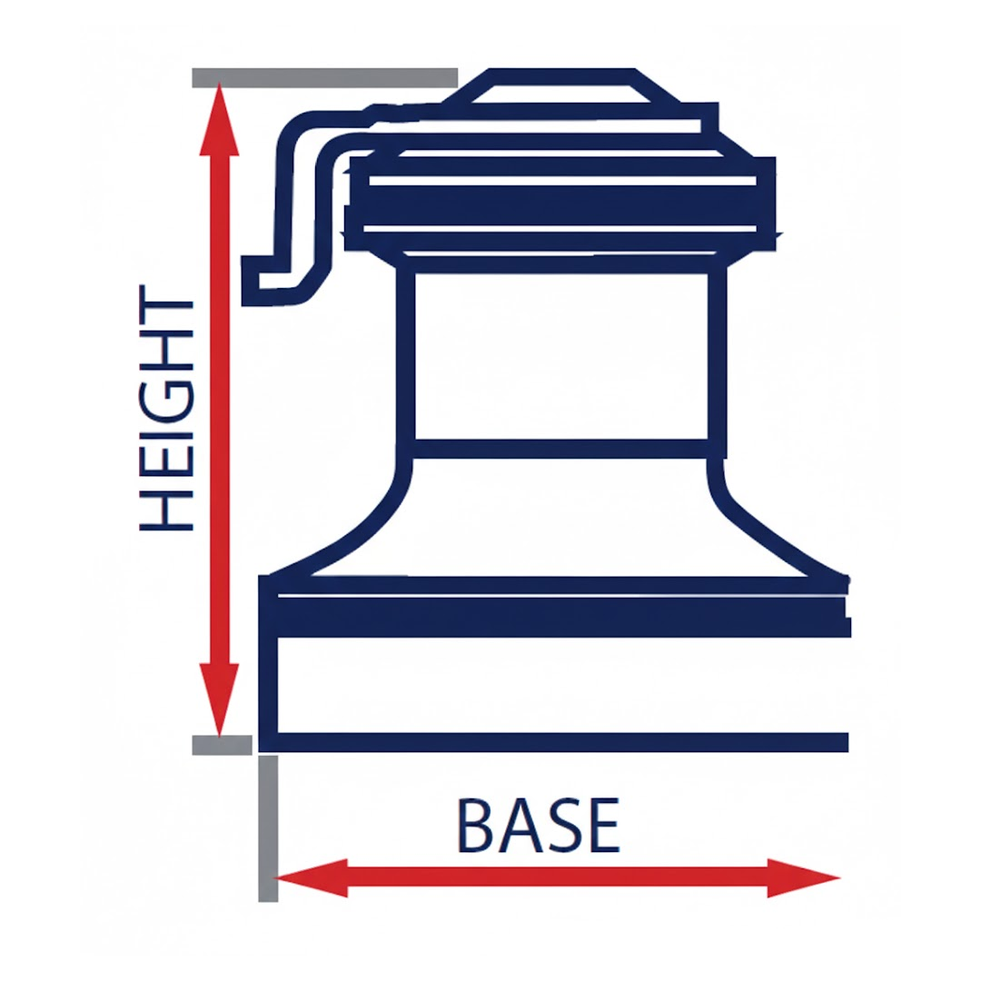Copriwinch blu in tessuto Sunbrella con base elastica per protezione winch barca a vela. misura Self-tailing