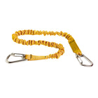 Cordone ombelicale elastico di sicurezza nautica EURO Spring Line omologato CE, estensibile da 1 a 2 metri, con moschettoni in acciaio inox.