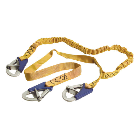 Cordone ombelicale nautico EURO Spring Line III omologato CE, dotato di ramo fisso, ramo elastico e 3 moschettoni Inox anti-appiglio.