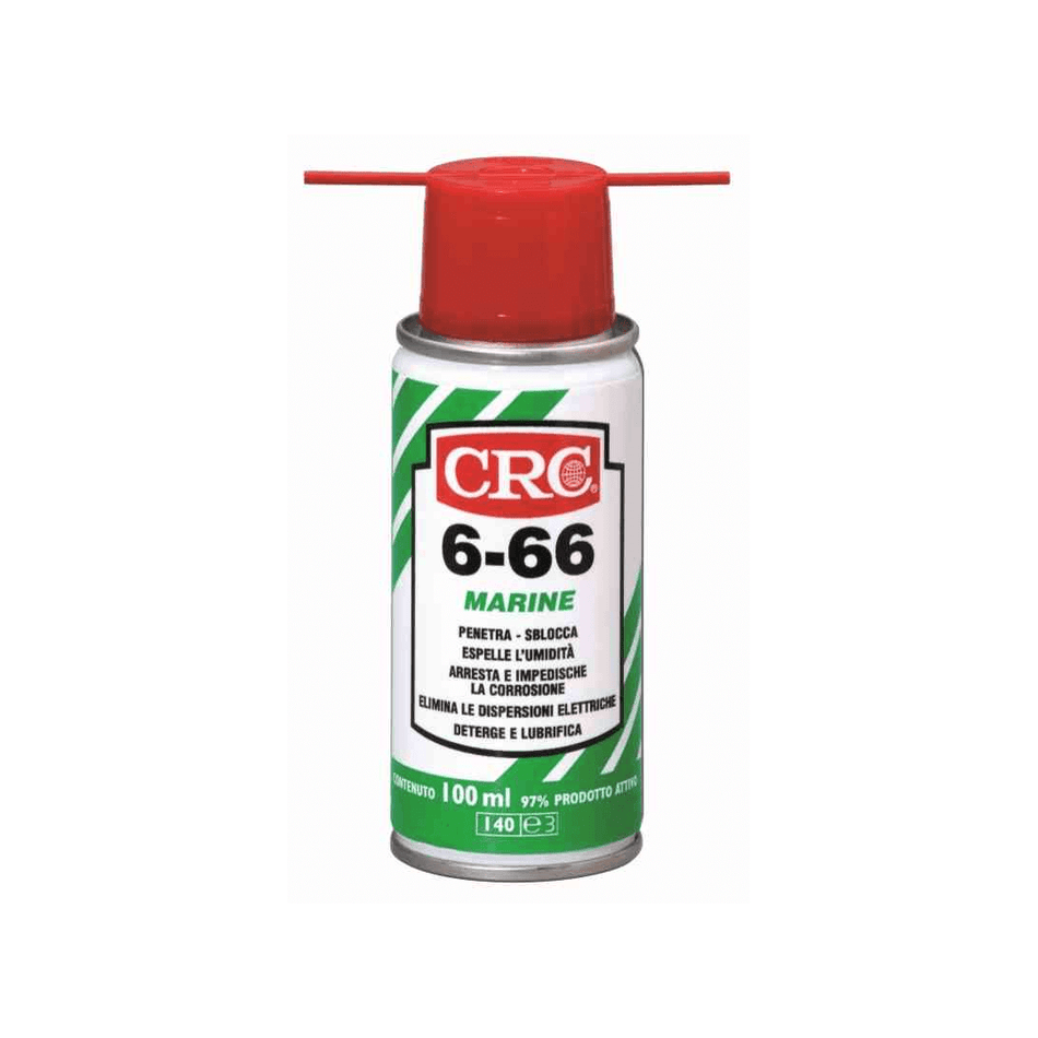 Bomboletta spray CRC 6-66 Marine, lubrificante multifunzione, idrorepellente e anticorrosivo per motori e attrezzatura nautica.