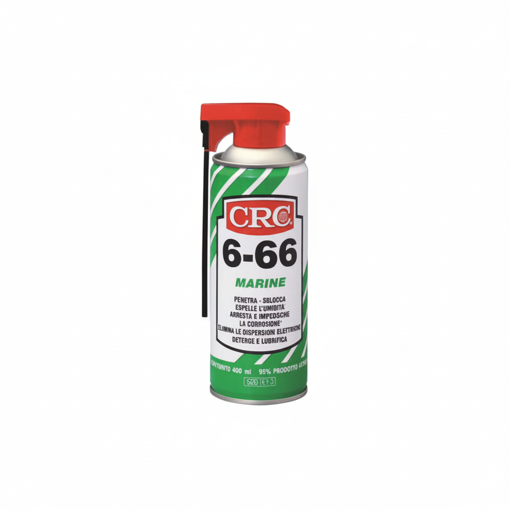 Bomboletta spray CRC 6-66 Marine, lubrificante multifunzione, idrorepellente e anticorrosivo per motori e attrezzatura nautica. 400 ml
