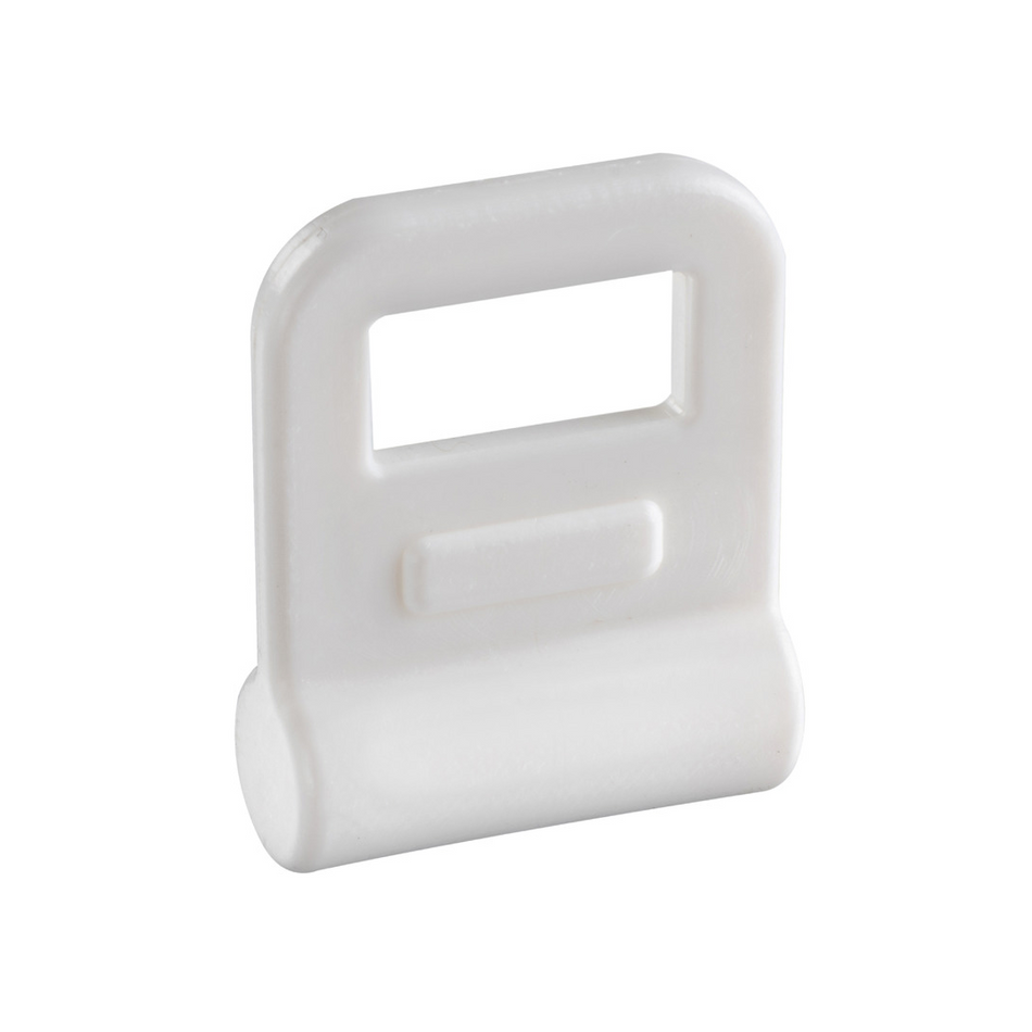 Cursore scorrevole in nylon bianco per inferitura randa e canaletta albero.