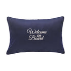 Cuscino Welcome On Board Marine Business 40x60 Blu Navy con Ancora Decorativa