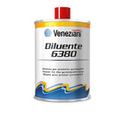 Latta da 0,5 litri di Diluente Veneziani 6380 trasparente specifico per la diluizione di vernici e antivegetative per gommoni Gummipaint.