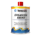 Latta da 0,5 litri di Diluente Veneziani 6610 trasparente specifico per la diluizione di vernici e la pulizia attrezzi da prodotti epossidici.