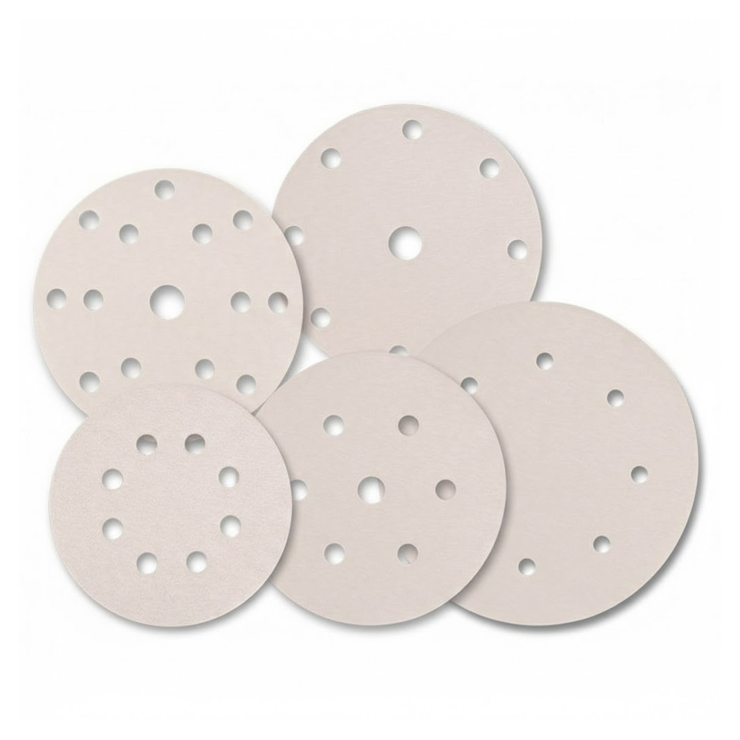 Disco abrasivo velcrato Sait 4S diametro 127 mm con additivo anti-intasante per finiture nautiche.