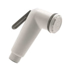 Testa doccetta Alba in ABS antiurto bianca con dettagli antracite e leva di comando. Ideale per docce esterne e interne su barche.