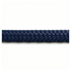 Cima nautica doppia treccia Monteisola blu navy in poliestere alta tenacità per ormeggio.