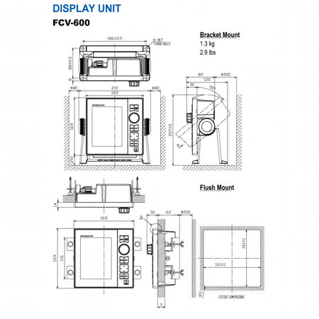 Ecoscandaglio Furuno FCV-600 TruEcho CHIRP RezBoost ACCU-FISH