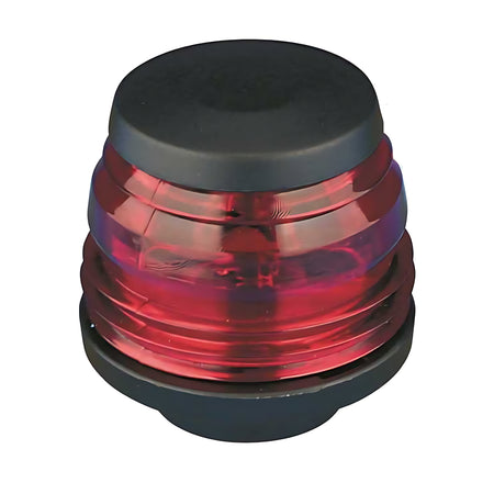 Fanale di navigazione circolare 360 gradi serie Compact, omologato RINA per barche fino a 12 metri. Disponibile con luce bianca o rossa e corpo bianco o nero.