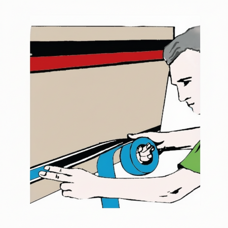 Rotolo di fascia adesiva per linea di galleggiamento barca con effetto vernice permanente.