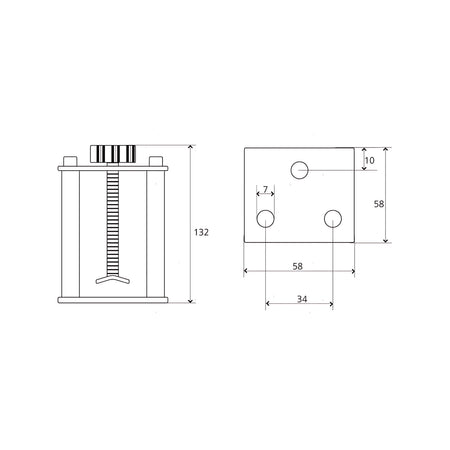 Kit ferma ancora in acciaio inox, accessorio di bloccaggio per musoni di prua basculanti.