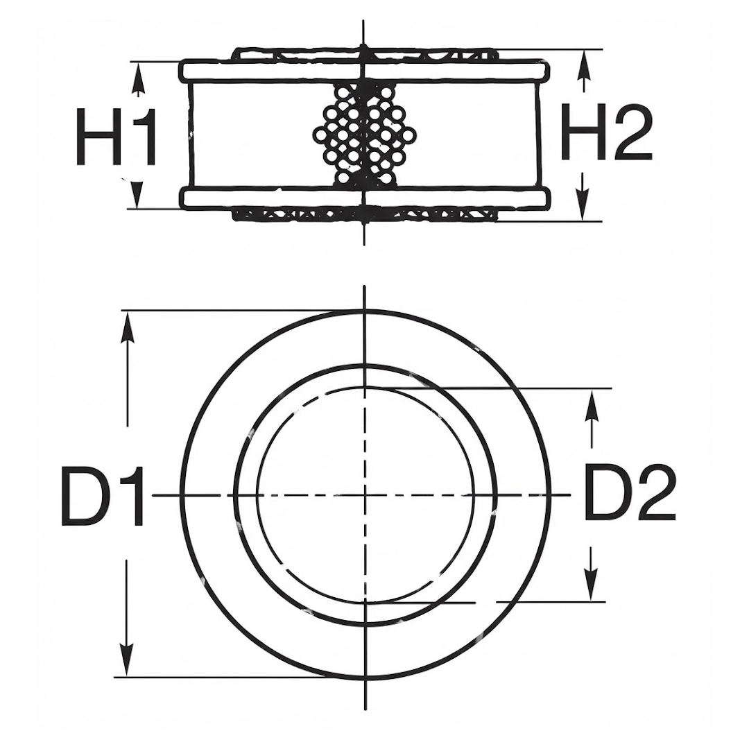 Filtri aria motore di forma cilindrica, ricambi compatibili per Volvo Penta.