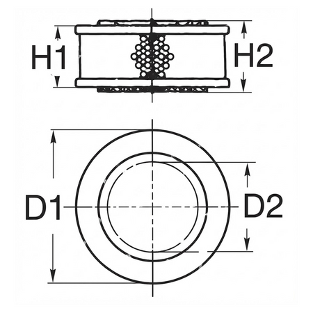 Filtri aria motore di forma cilindrica, ricambi compatibili per Volvo Penta.