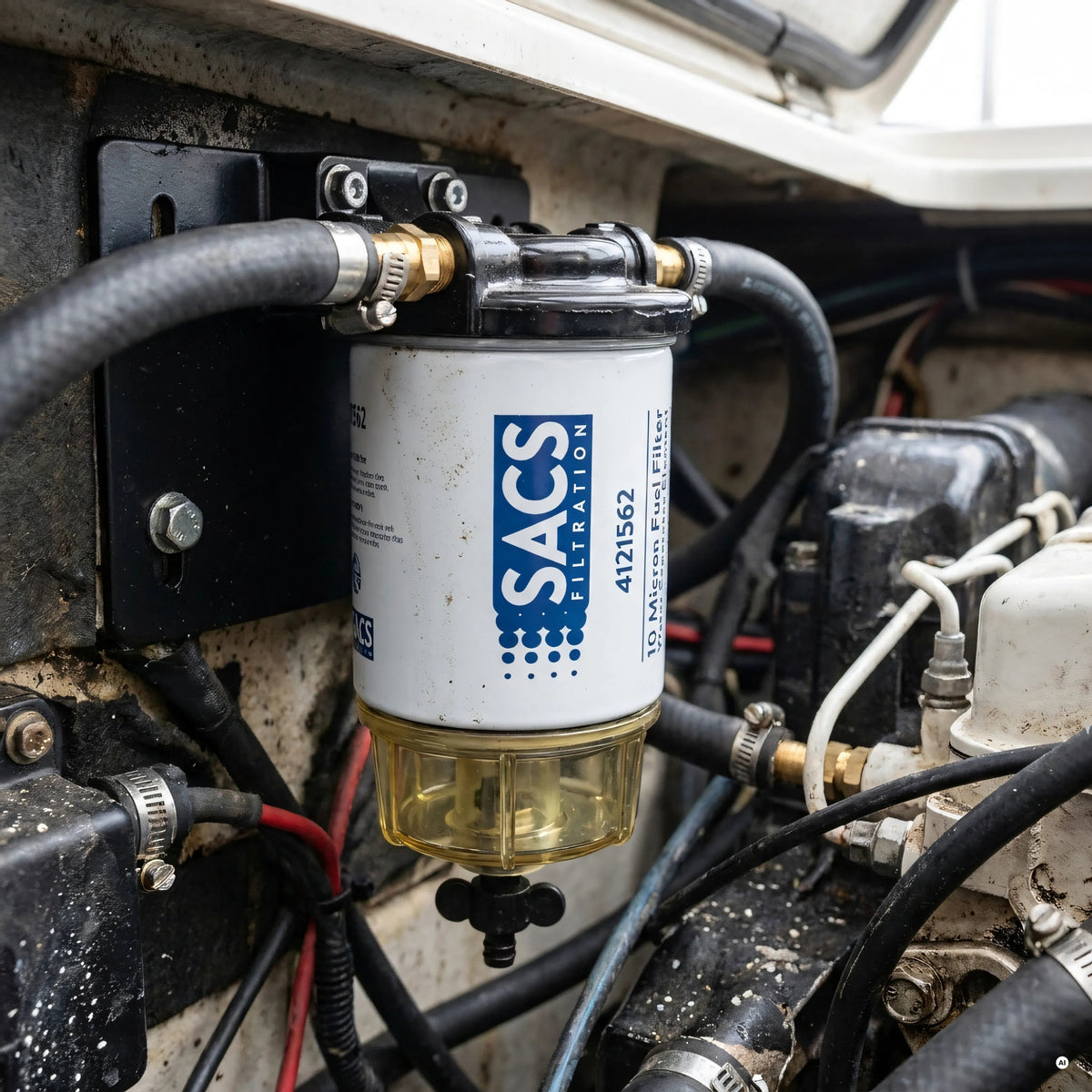filtro separatore benzina sacs aquastop — in uso a bordo