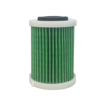 Filtro carburante cilindrico verde con bordi bianchi per motori fuoribordo Yamaha F30-F115 | Onautica