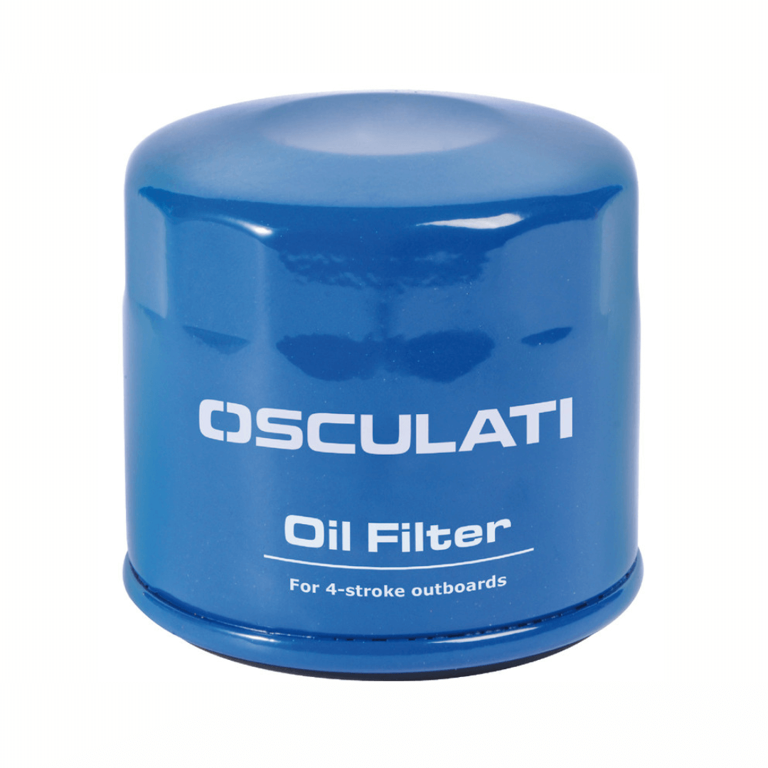 Gamma completa di filtri olio di ricambio per motori fuoribordo HONDA a 4 tempi, con specifiche dimensionali dettagliate.