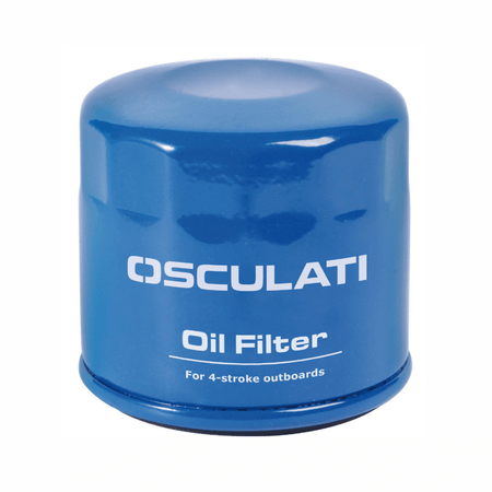 Gamma completa di filtri olio di ricambio per motori fuoribordo HONDA a 4 tempi, con specifiche dimensionali dettagliate.