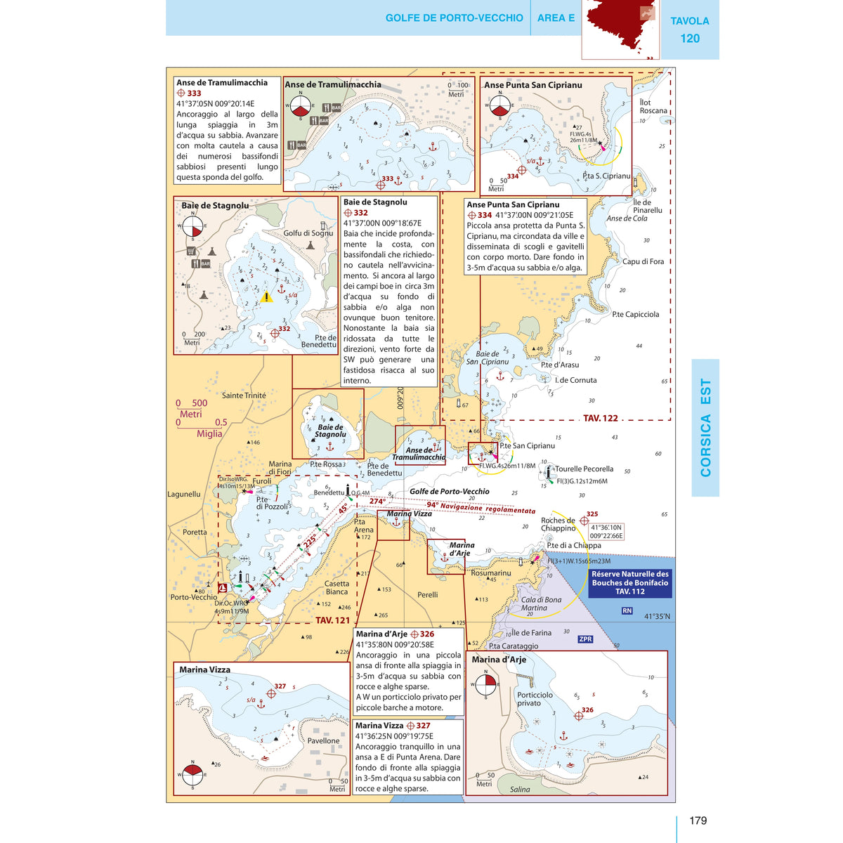 Portolano cartografico 15 Sardegna e Corsica con consultazione online – pagina interna 9 dall'estratto dell'editore