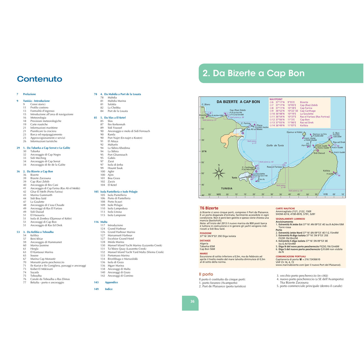 Portolano del Mediterraneo Tunisia – pagina interna 2 dall'estratto dell'editore
