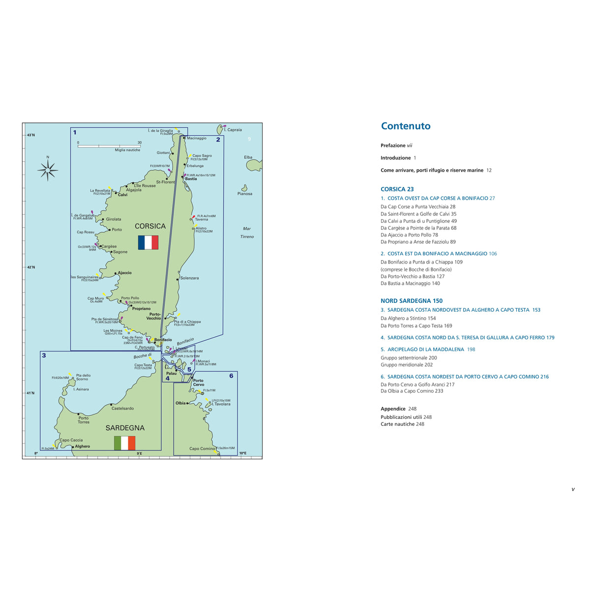 Portolano del Mediterraneo Corsica e Nord Sardegna – pagina interna 1 dall'estratto dell'editore