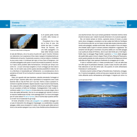 Il periplo della Corsica in 11 giorni – pagina interna 7 dall'estratto dell'editore