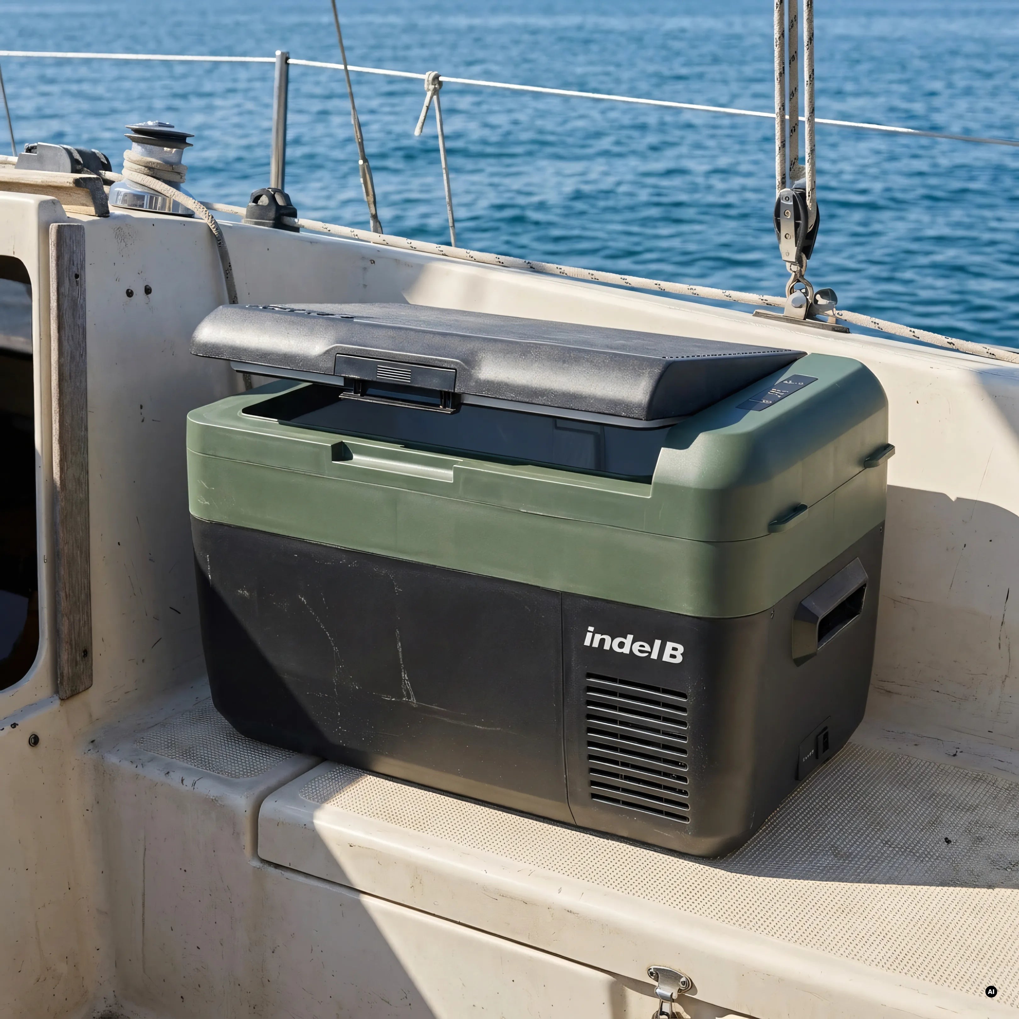 frigorifero portatile compressore travel box itb 42 — in uso a bordo