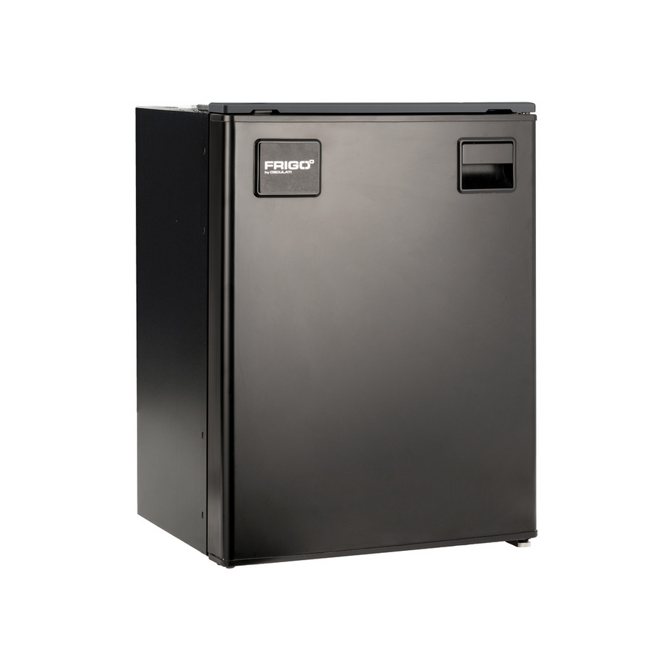 Frigorifero per barca 50 litri con pannello in alluminio spazzolato anti-impronta.