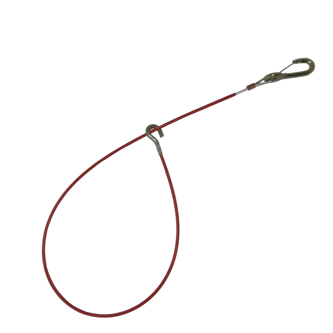 Cavetto di sicurezza a strappo in acciaio rivestito per freno carrelli rimorchio.